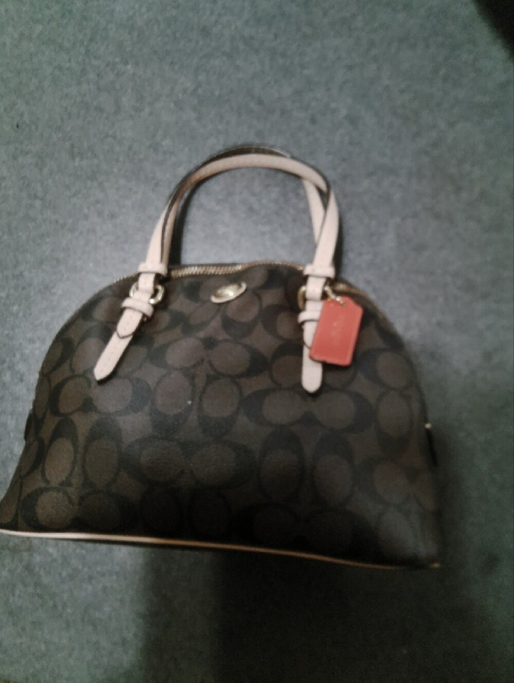 Coach Signature Brown And Tan Satchel - Picture 5 of 7